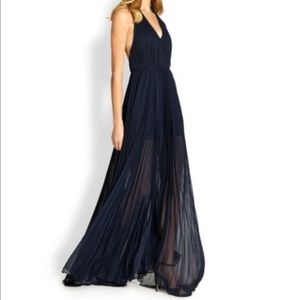 Alice + Olivia Navy Chiffon Jumpsuit Size 10